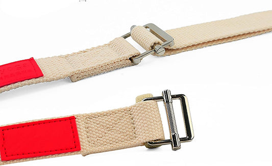 Adjustable Cotton Yoga Strap with Buckle Non Elastic Stretching Belt for Exercise & Fitness Stretching in Yoga, Pilates, Physical Therapy, Dance, Gym Workouts