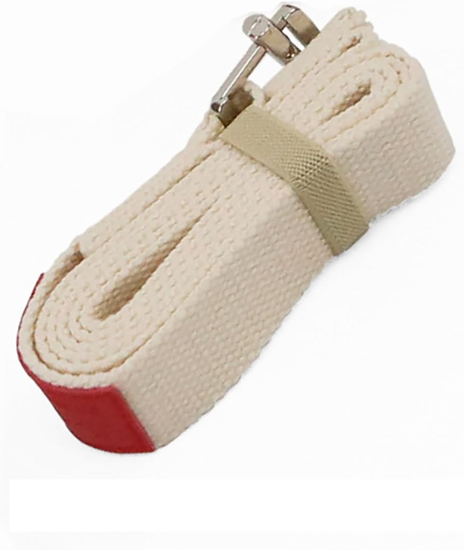 Adjustable Cotton Yoga Strap with Buckle Non Elastic Stretching Belt for Exercise & Fitness Stretching in Yoga, Pilates, Physical Therapy, Dance, Gym Workouts