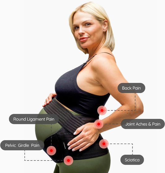 ® Pregnancy Support Belt – Maternity Belly Band for Back, Pelvic & Hip Pain Relief | Adjustable Bump Support