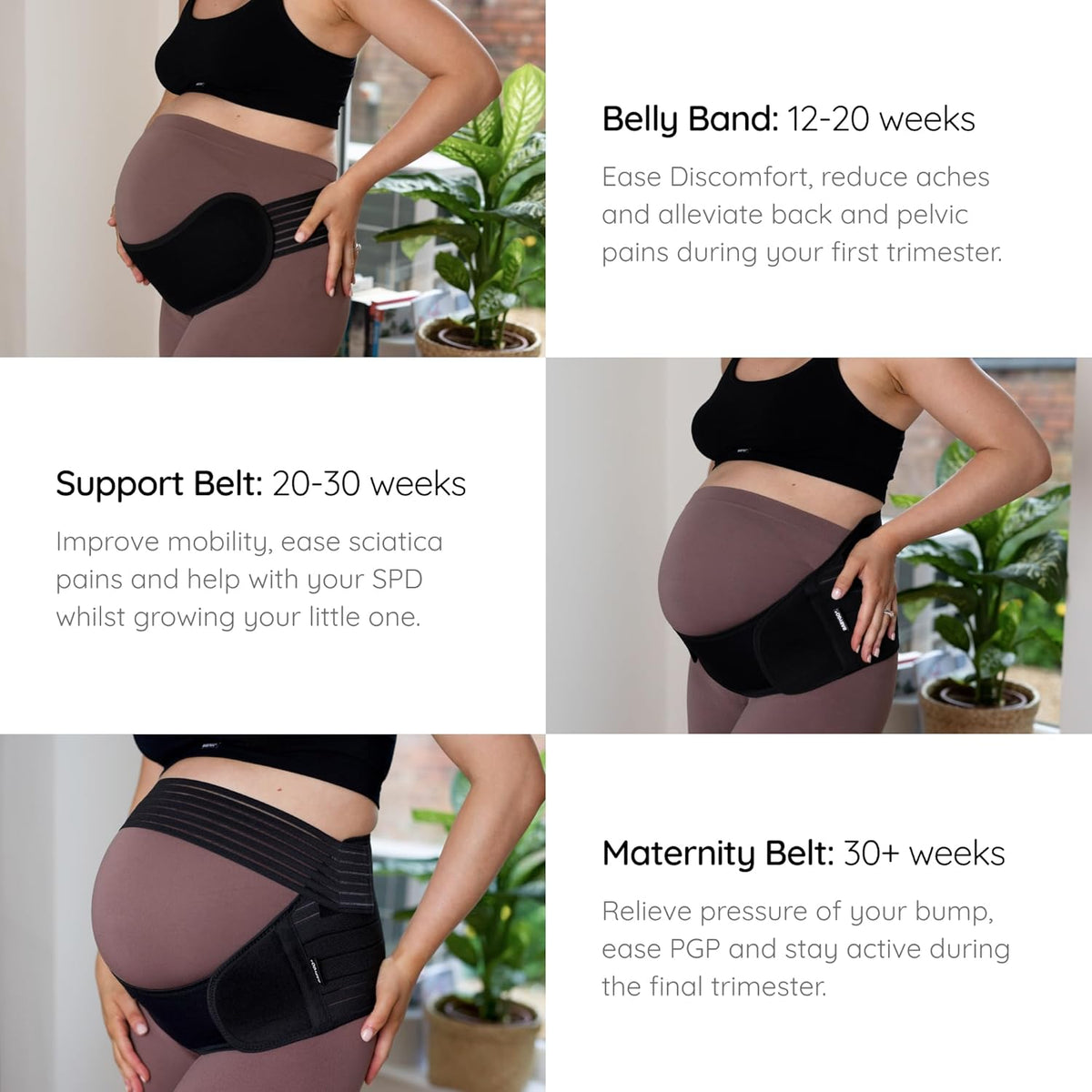 ® Pregnancy Support Belt – Maternity Belly Band for Back, Pelvic & Hip Pain Relief | Adjustable Bump Support