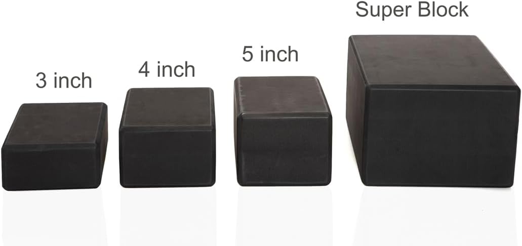 Premium Foam Block - Non-Slip High-Density Yoga Block for Balance, Stability & Stretching, EVA Foam Support, Multi Colors (Single Block)