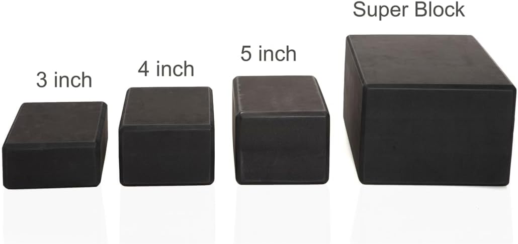 Premium Foam Block - Non-Slip High-Density Yoga Block for Balance, Stability & Stretching, EVA Foam Support, Multi Colors (Single Block)