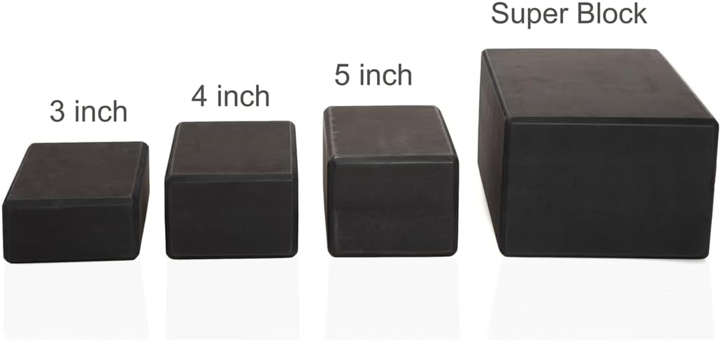Premium Foam Block - Non-Slip High-Density Yoga Block for Balance, Stability & Stretching, EVA Foam Support, Multi Colors (Single Block)