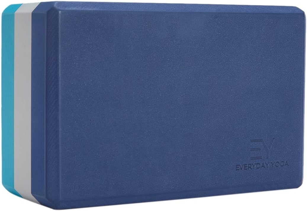 Premium Foam Block - Non-Slip High-Density Yoga Block for Balance, Stability & Stretching, EVA Foam Support, Multi Colors (Single Block)