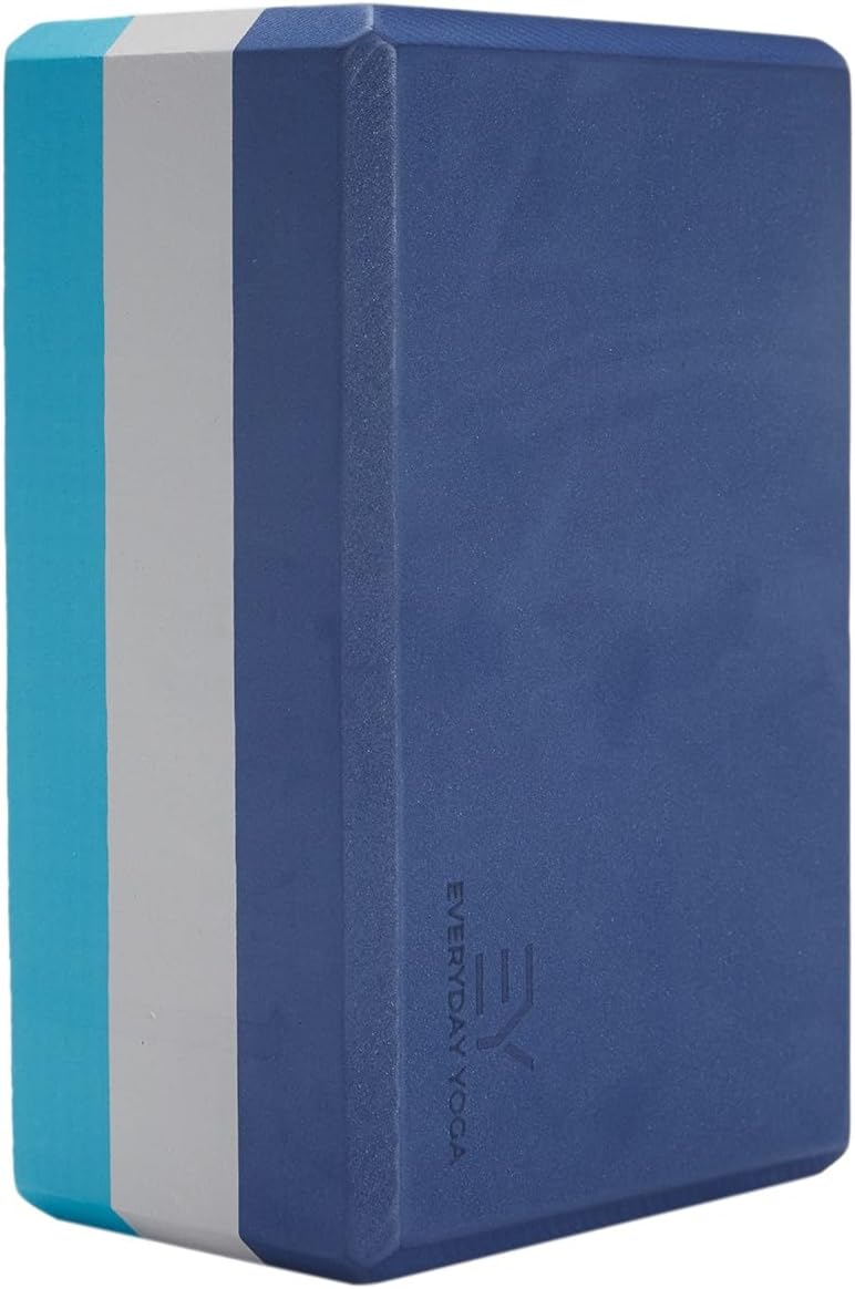 Premium Foam Block - Non-Slip High-Density Yoga Block for Balance, Stability & Stretching, EVA Foam Support, Multi Colors (Single Block)