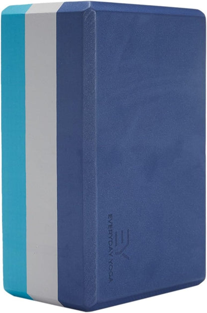 Premium Foam Block - Non-Slip High-Density Yoga Block for Balance, Stability & Stretching, EVA Foam Support, Multi Colors (Single Block)