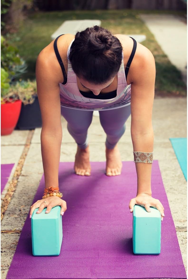 Premium Foam Block - Non-Slip High-Density Yoga Block for Balance, Stability & Stretching, EVA Foam Support, Multi Colors (Single Block)