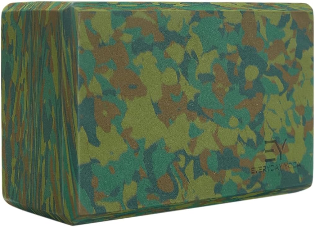 Premium Foam Block - Non-Slip High-Density Yoga Block for Balance, Stability & Stretching, EVA Foam Support, Multi Colors (Single Block)
