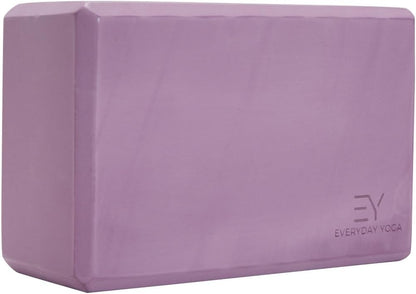 Premium Foam Block - Non-Slip High-Density Yoga Block for Balance, Stability & Stretching, EVA Foam Support, Multi Colors (Single Block)