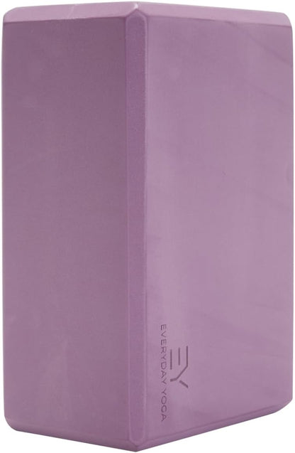 Premium Foam Block - Non-Slip High-Density Yoga Block for Balance, Stability & Stretching, EVA Foam Support, Multi Colors (Single Block)