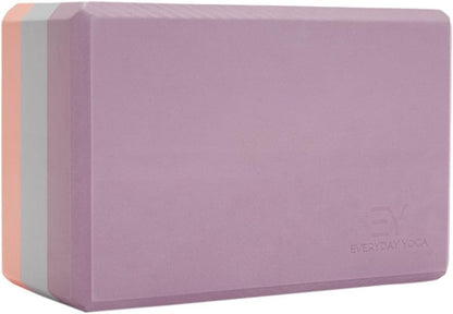 Premium Foam Block - Non-Slip High-Density Yoga Block for Balance, Stability & Stretching, EVA Foam Support, Multi Colors (Single Block)