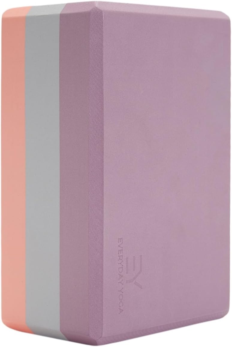 Premium Foam Block - Non-Slip High-Density Yoga Block for Balance, Stability & Stretching, EVA Foam Support, Multi Colors (Single Block)