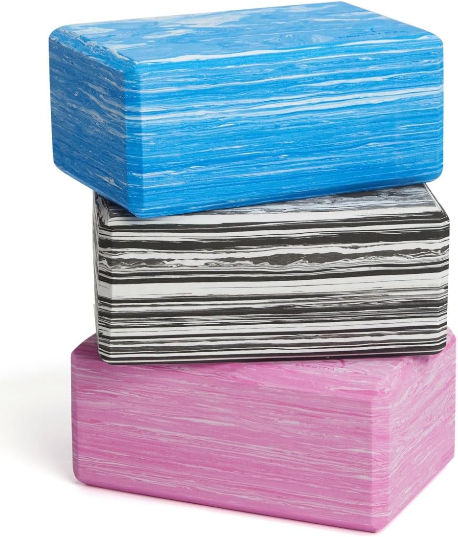 Premium Foam Block - Non-Slip High-Density Yoga Block for Balance, Stability & Stretching, EVA Foam Support, Multi Colors (Single Block)