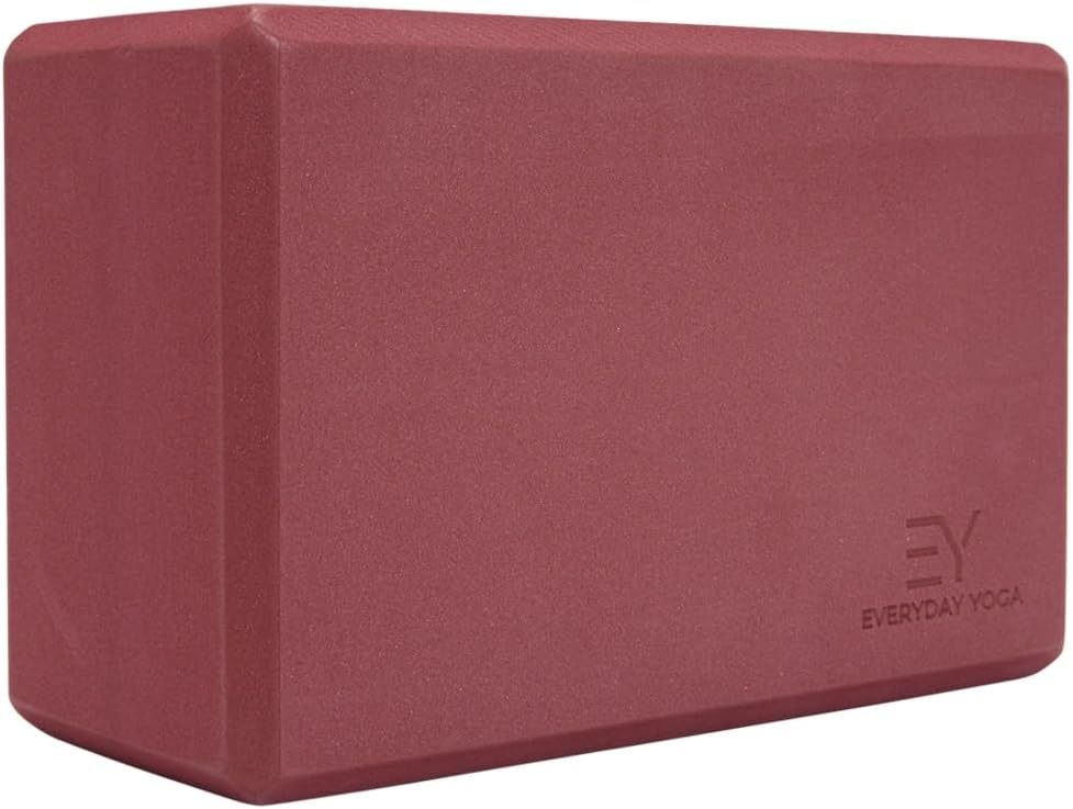 Premium Foam Block - Non-Slip High-Density Yoga Block for Balance, Stability & Stretching, EVA Foam Support, Multi Colors (Single Block)