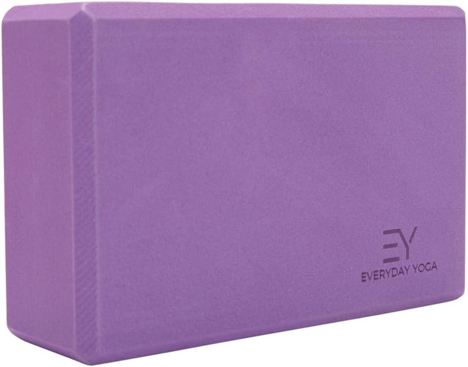 Premium Foam Block - Non-Slip High-Density Yoga Block for Balance, Stability & Stretching, EVA Foam Support, Multi Colors (Single Block)