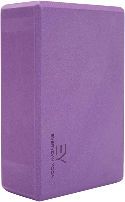 Premium Foam Block - Non-Slip High-Density Yoga Block for Balance, Stability & Stretching, EVA Foam Support, Multi Colors (Single Block)