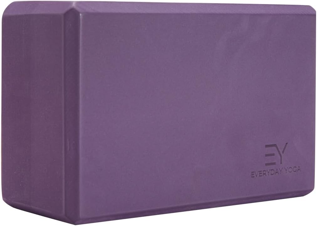 Premium Foam Block - Non-Slip High-Density Yoga Block for Balance, Stability & Stretching, EVA Foam Support, Multi Colors (Single Block)