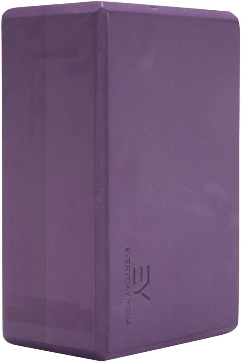 Premium Foam Block - Non-Slip High-Density Yoga Block for Balance, Stability & Stretching, EVA Foam Support, Multi Colors (Single Block)