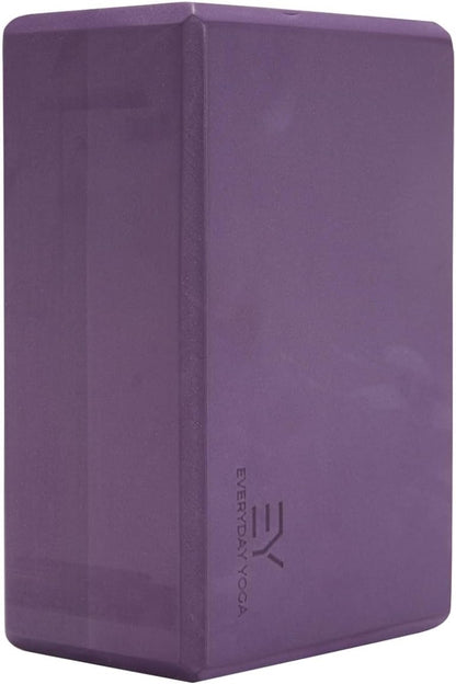Premium Foam Block - Non-Slip High-Density Yoga Block for Balance, Stability & Stretching, EVA Foam Support, Multi Colors (Single Block)