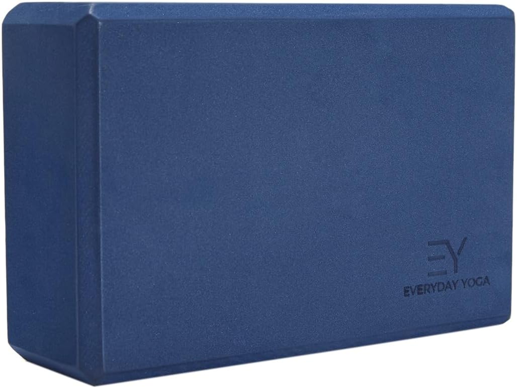 Premium Foam Block - Non-Slip High-Density Yoga Block for Balance, Stability & Stretching, EVA Foam Support, Multi Colors (Single Block)