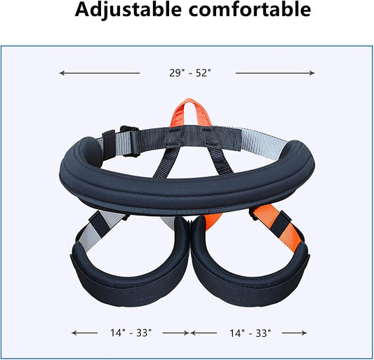 Bungee Fitness Harness with Soft Pad, Sling Bungee Workout Jumping Yoga Safety Waist Belt for Home Gym