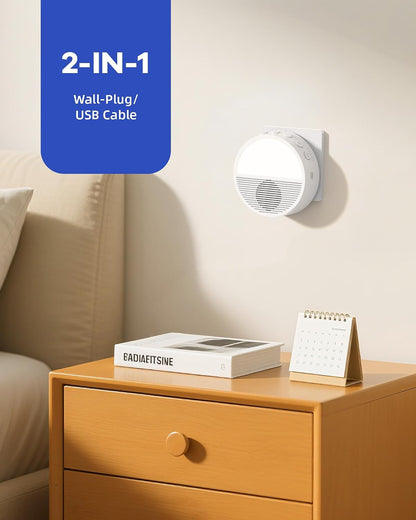 Wall Plug in White Noise Machine for Office Privacy, Sound Machine Sleep