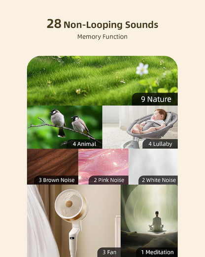 Wall Plug in White Noise Machine for Office Privacy, Sound Machine Sleep