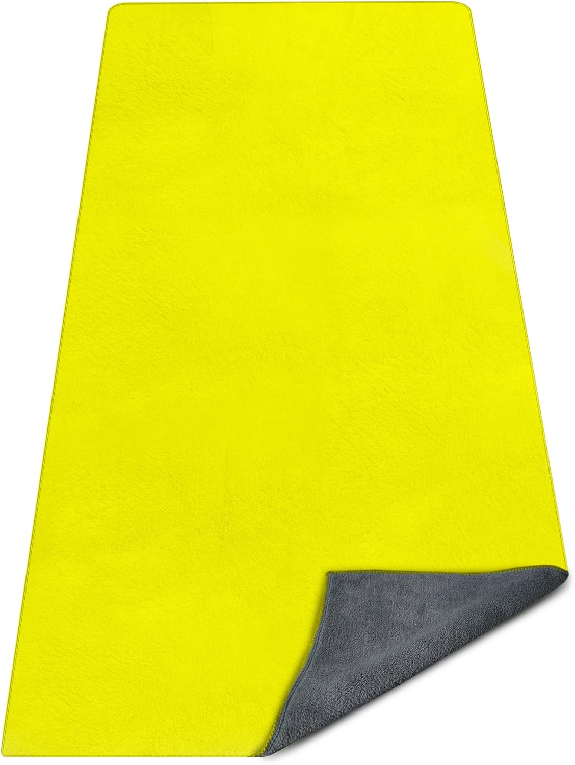 Yoga Mat Towel, Extra Thick (600GSM) Soft Hot Yoga Towel, Non-Slip and Sweat Absorbent for Hot Yoga, Bikram, Pilates, and Fitness, 72" x 27.5", Dual-Color, Grey/Blue