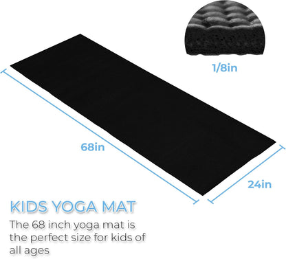 10 Pack Kid-Friendly Yoga Mat, 68"x24"x4mm Thick
