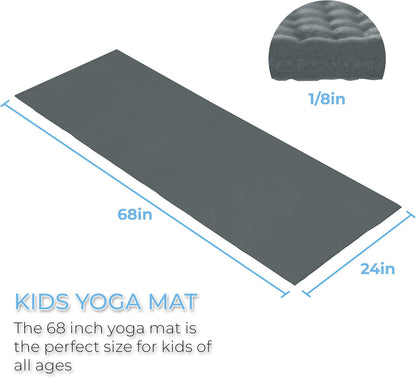 10 Pack Kid-Friendly Yoga Mat, 68"x24"x4mm Thick