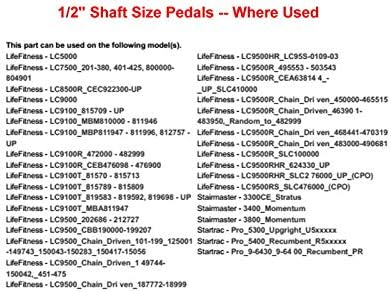 SBDs Pair of L+R Exercise Bike Black Pedals for Spin n Indoor Stationary Exercise Bikes | w/Straps for ½” Thread Shaft/Crank NEW