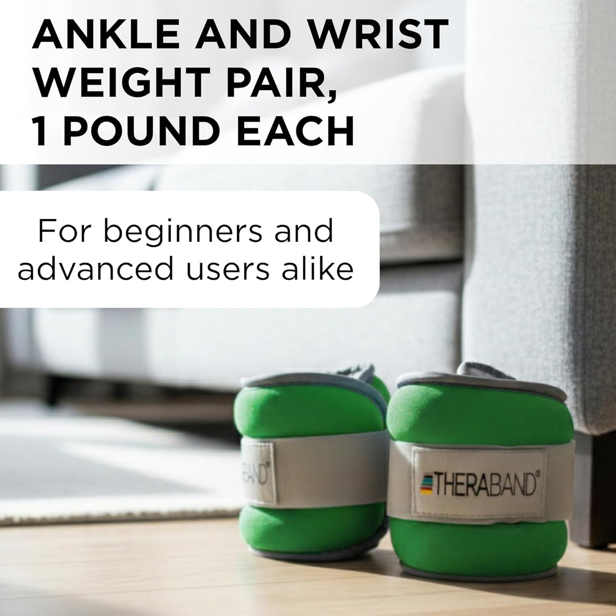 Ankle Weights, Comfort Fit Wrist & Ankle Cuff Weight Set, Adjustable Walking Weights for Cardio, Home Workout, Ankle Strengthening & Physical Therapy, Red, 1 lb. Each, Set of 2, 2 Pounds