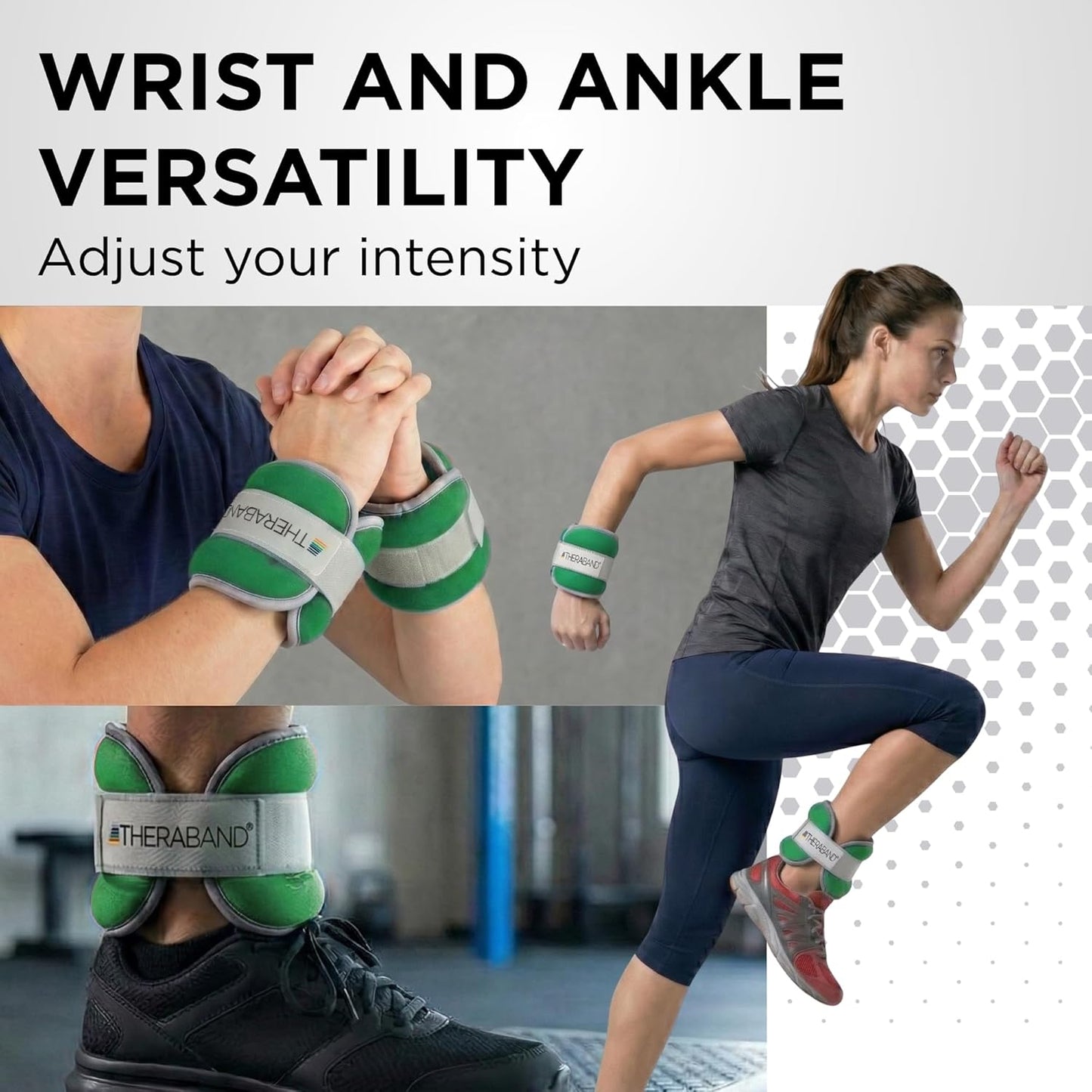 Ankle Weights, Comfort Fit Wrist & Ankle Cuff Weight Set, Adjustable Walking Weights for Cardio, Home Workout, Ankle Strengthening & Physical Therapy, Red, 1 lb. Each, Set of 2, 2 Pounds
