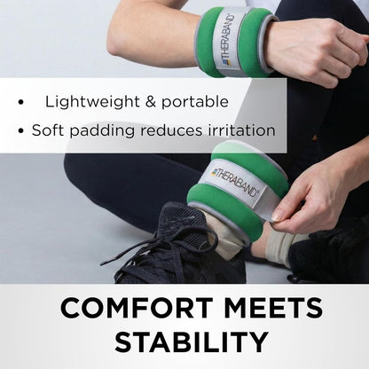 Ankle Weights, Comfort Fit Wrist & Ankle Cuff Weight Set, Adjustable Walking Weights for Cardio, Home Workout, Ankle Strengthening & Physical Therapy, Red, 1 lb. Each, Set of 2, 2 Pounds