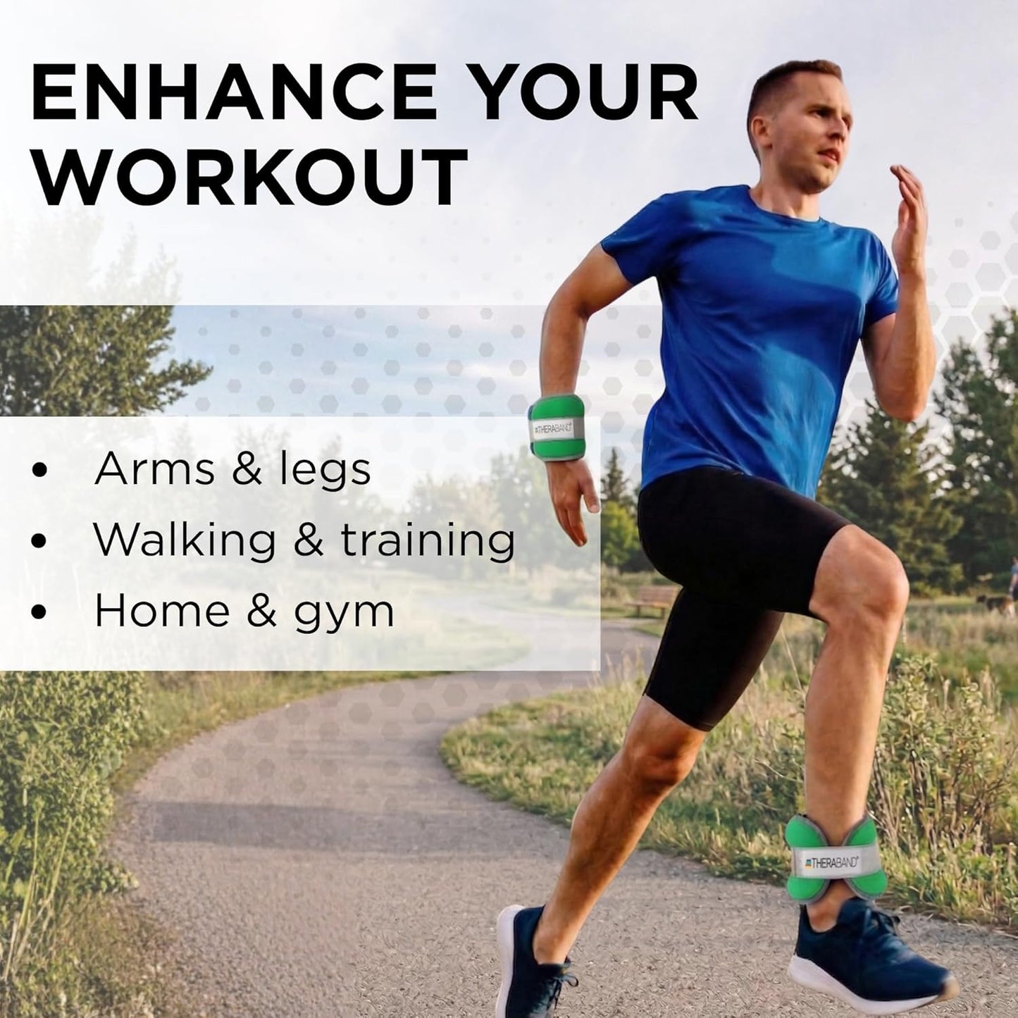 Ankle Weights, Comfort Fit Wrist & Ankle Cuff Weight Set, Adjustable Walking Weights for Cardio, Home Workout, Ankle Strengthening & Physical Therapy, Red, 1 lb. Each, Set of 2, 2 Pounds