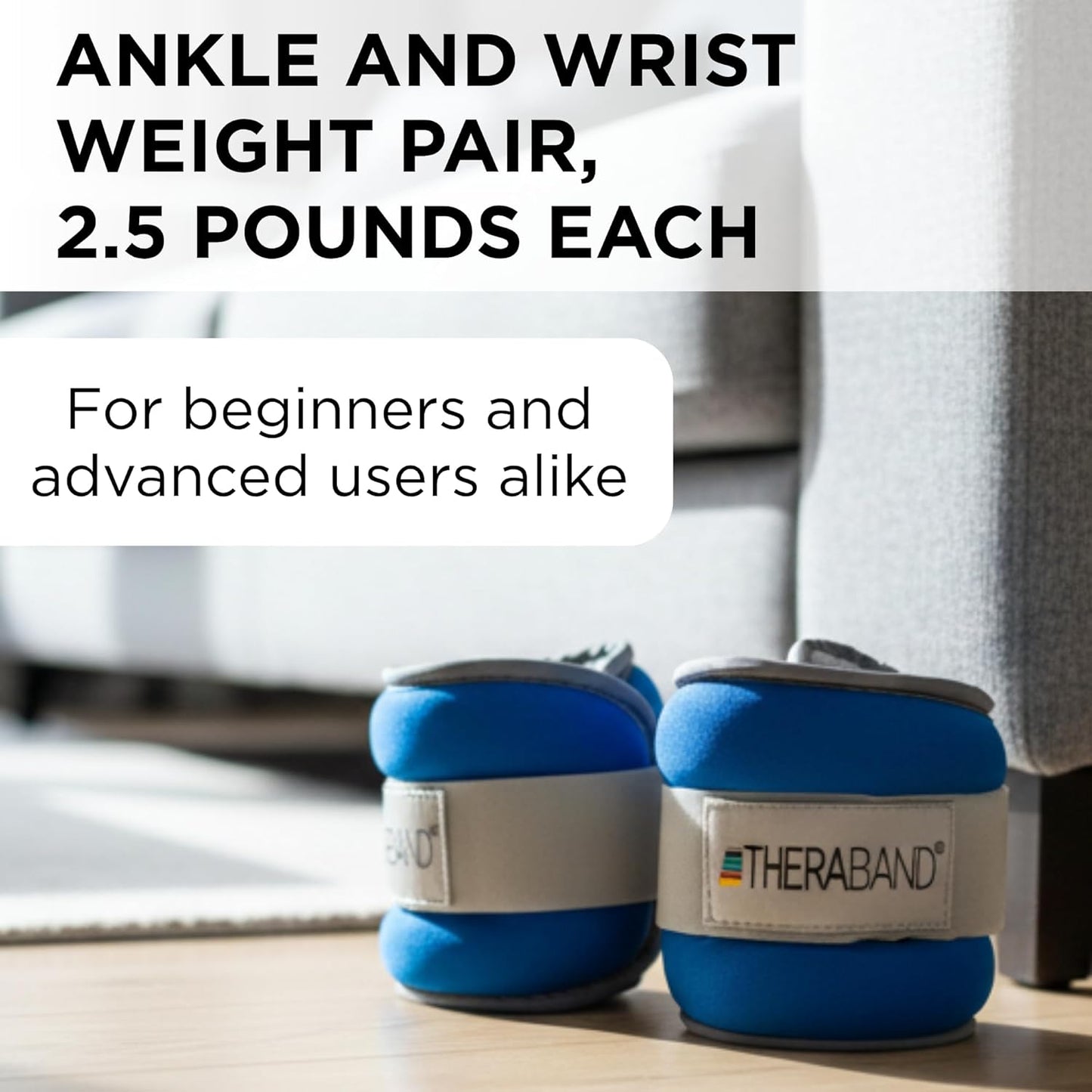 Ankle Weights, Comfort Fit Wrist & Ankle Cuff Weight Set, Adjustable Walking Weights for Cardio, Home Workout, Ankle Strengthening & Physical Therapy, Red, 1 lb. Each, Set of 2, 2 Pounds