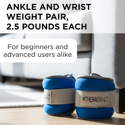 Ankle Weights, Comfort Fit Wrist & Ankle Cuff Weight Set, Adjustable Walking Weights for Cardio, Home Workout, Ankle Strengthening & Physical Therapy, Red, 1 lb. Each, Set of 2, 2 Pounds