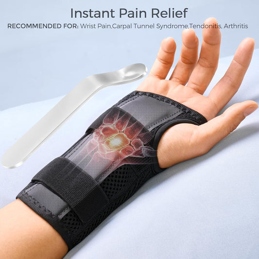 Wrist Brace for Carpal Tunnel,[New Upgrade-Anatomically shaped] Adjustable Wrist Support Splint for Men and Women,Hand Brace for Pain Relief, Tendinitis,Arthritis,Right Hand,Medium