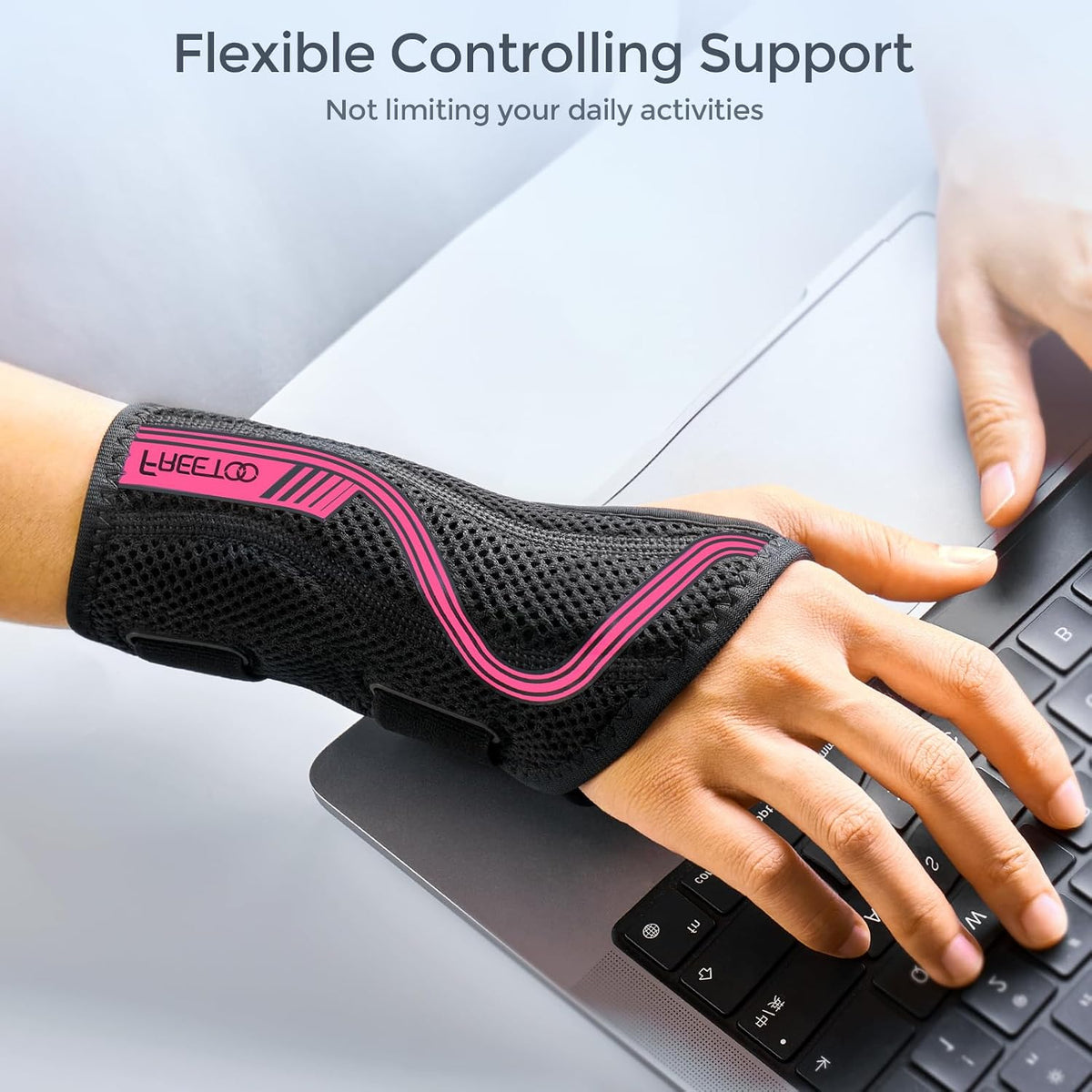 Wrist Brace for Carpal Tunnel,[New Upgrade-Anatomically shaped] Adjustable Wrist Support Splint for Men and Women,Hand Brace for Pain Relief, Tendinitis,Arthritis,Right Hand,Medium