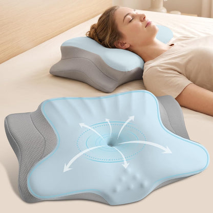Cervical Neck Pillow for Pain Relief - Contour Memory Foam Pillows