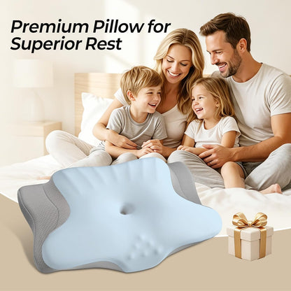 Cervical Neck Pillow for Pain Relief - Contour Memory Foam Pillows