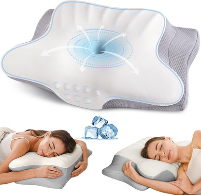 Cervical Neck Pillow for Pain Relief - Contour Memory Foam Pillows
