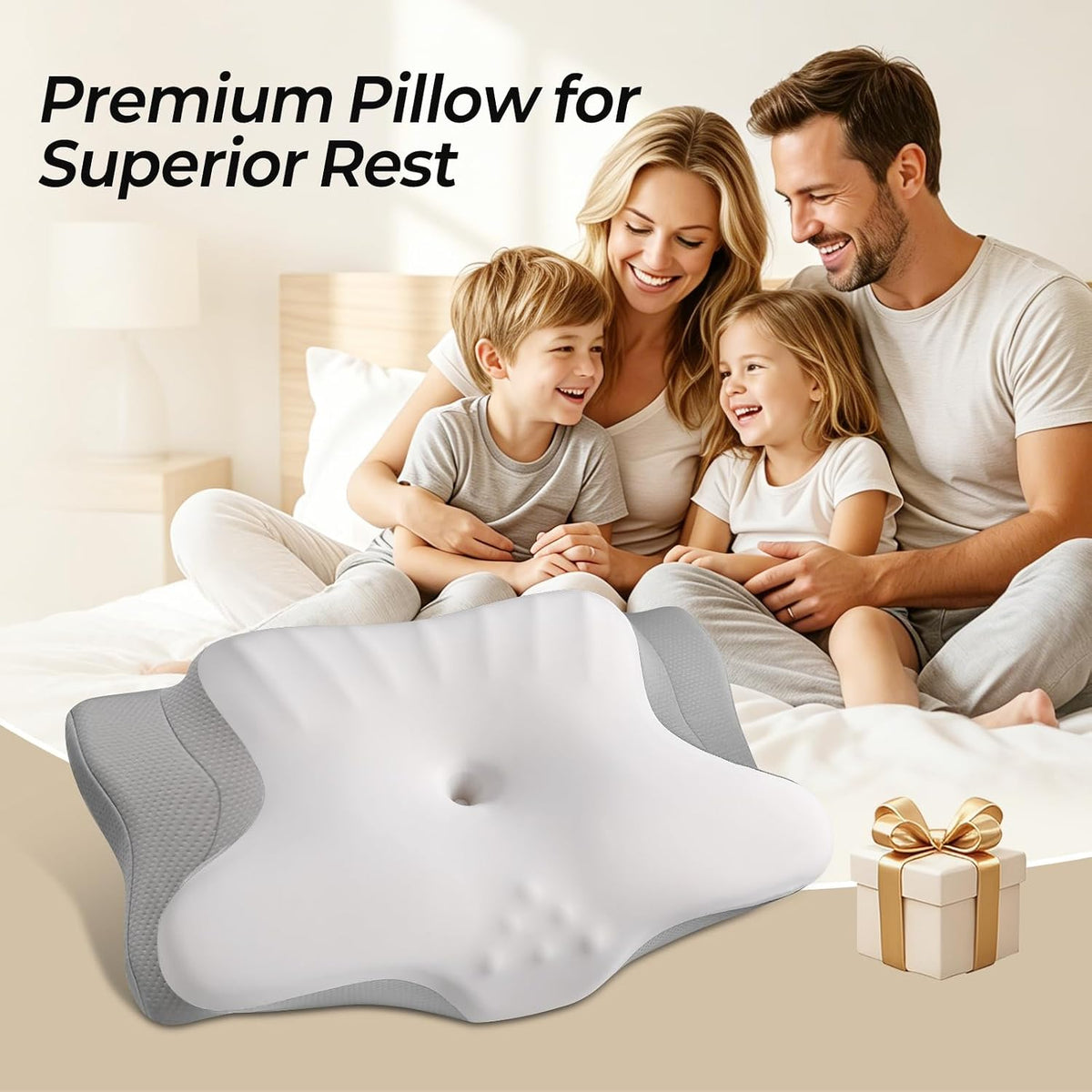 Cervical Neck Pillow for Pain Relief - Contour Memory Foam Pillows