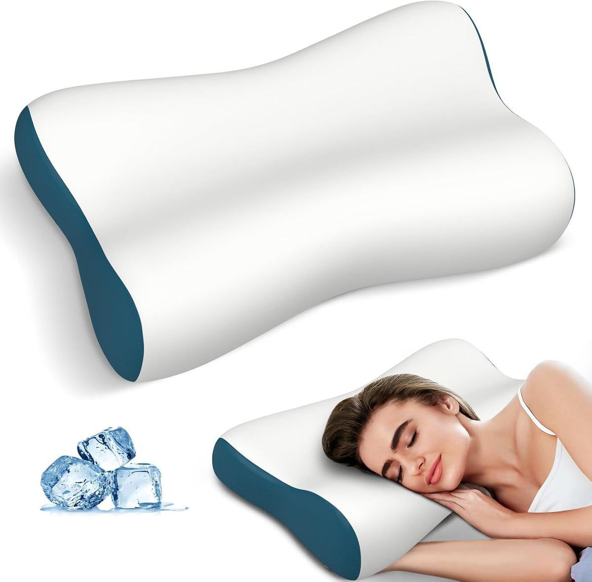 Cervical Neck Pillow for Pain Relief - Contour Memory Foam Pillows
