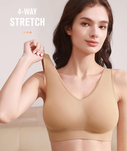 Comfort Bra, Seamless Removable Pads Sleep Bras, Yoga Bra, Sports Bras for Women
