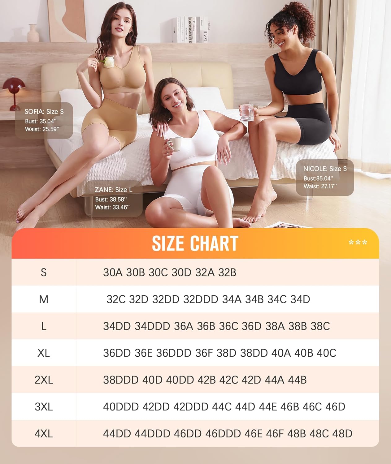 Comfort Bra, Seamless Removable Pads Sleep Bras, Yoga Bra, Sports Bras for Women
