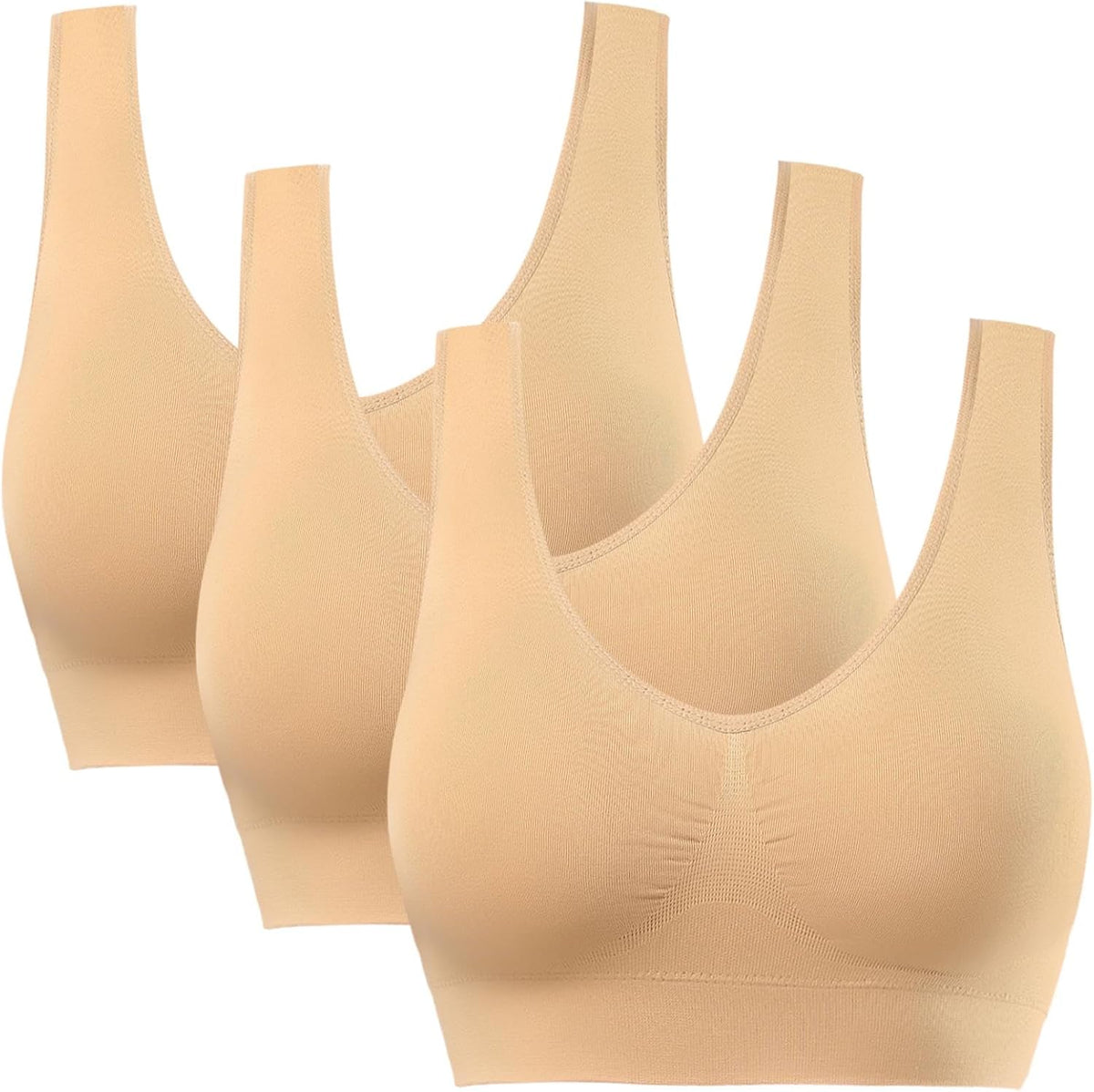 Comfort Bra, Seamless Removable Pads Sleep Bras, Yoga Bra, Sports Bras for Women