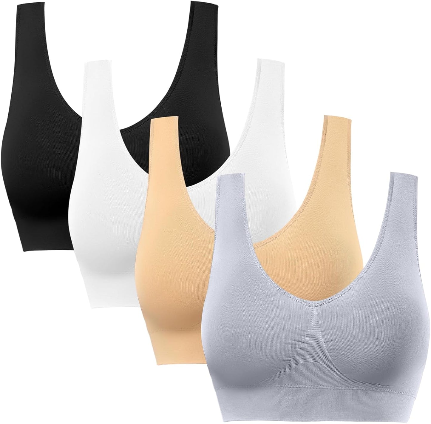 Comfort Bra, Seamless Removable Pads Sleep Bras, Yoga Bra, Sports Bras for Women
