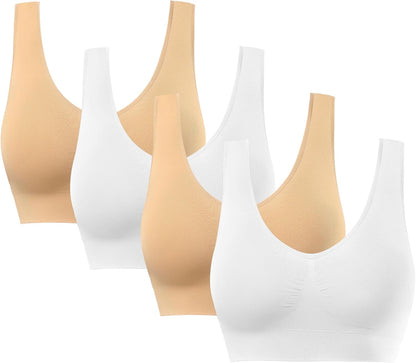 Comfort Bra, Seamless Removable Pads Sleep Bras, Yoga Bra, Sports Bras for Women