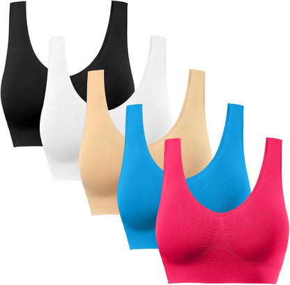 Comfort Bra, Seamless Removable Pads Sleep Bras, Yoga Bra, Sports Bras for Women
